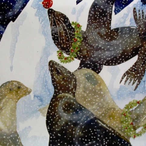 Christmas Seals #2
22x30
Watercolor and Pastel
SOLD - Private Collector in Missouri